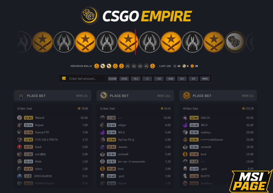 CSGOEmpire - CS:GO Roulette Site