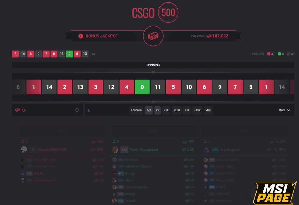 CSGO500 Roulette
